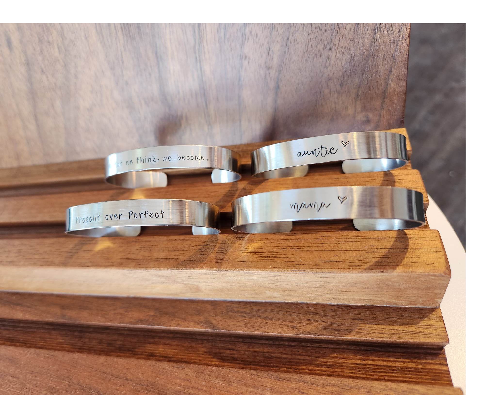Hand stamped cuff bracelet sale